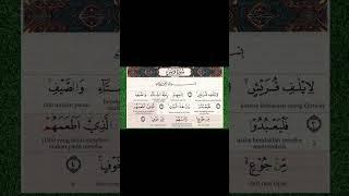 Kosa kata Al Quran surat al Quroisy short