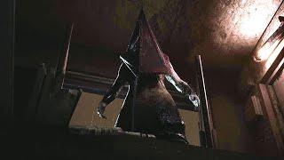 SILENT HILL 2 REMAKE All Pyramid Head Scenes & Boss Fight (2024)