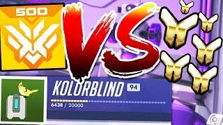 TOP 500 BASTION MAIN KOLORBLIND VS 6 GOLD PLAYERS - OVERWATCH
