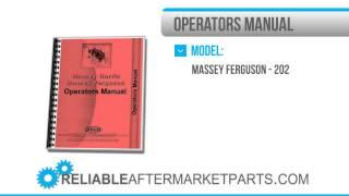 2676 New Massey Ferguson MF 202 Tractor Operators Manual Work Bull