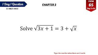 Equation of Surd for case there are two surds