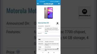 Motorola Moto E40 Specs