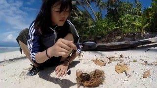 The first castaway girl: Making her first fire (3 of 6)