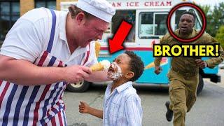 Ice Cream Seller Smashes Ice Cream in Black Boy’s Face, Unaware His Brother Is in the Army