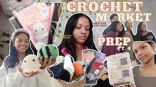 crochet market prep + market vlog pt.4 | MEETING YOU GUYS! | crochet vlog | crocheting plushies