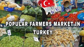 MARKET VLOG! POPULAR FARMERS MARKET ISTANBUL TURKEY  Cost of Food in Turkey 2023