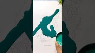 I Spilled Watercolor Draw Krishna Painting ️#shorts #krishna #painting #reena_sketcher