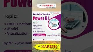 Free Online Workshop on Power BI. | Power BI by Mr. Vijay Rama Raju. | Power BI | NareshIT - 2023.