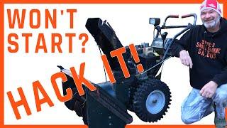 How To CHEAT A Snow Blower To Make It RUN