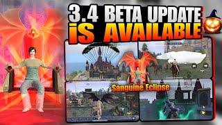 3.4 BETA UPDATE IS AVAILABLE  PUBG MOBILE 3.4 UPDATE || SANGUINE ECLIPSE