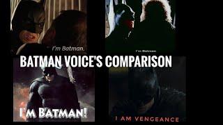 BATMAN VOICE COMPARISON KEATON,BALE, AFFLECK AND PATTISON