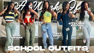 A WEEK OF MY SCHOOL OUTFITS| That Girl Edition| grwm,chit-chat,ootd’s|THEMIAAMARI