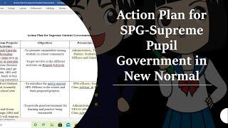 Action Plan for Supreme Pupil Government in New Normal