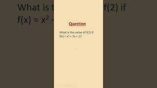 Find The Function Value (Output) Given The Value Of x (Input) #shorts