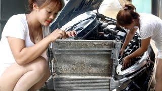 Restore punctured car air conditioner condenser, Detailed repair of auto parts