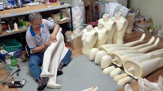 Process of Making Urethane Mannequin. 30-Year-Old Mannequin Manufacturing Factory in Korea