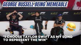 George Russell HILARIOUS Moment at the Press Conference after Winning Canada GP