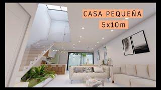 Pequeña casa 5x10 metros - 2 PISOS CON 3 DORMITORIOS