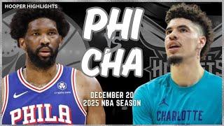 Charlotte Hornets vs Philadelphia 76ers Full Game Highlights | Dec 20 | 2025 NBA Season