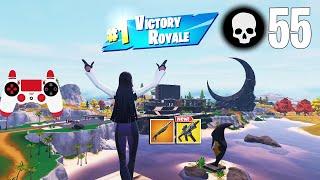 55 Elimination Solo Squads Gameplay "Build Only" Wins (Fortnite Chapter 4 Season 4)