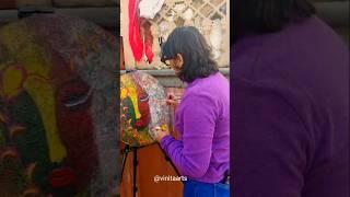 Live Painting by Artist Laxmi Gajraj @ #vinitaarts #livepainting  #alberthallmuseum #artevent