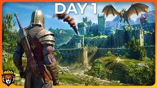 DAY 1 First Look at this NEW Medieval Survival Game...