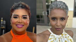 45 Pretty & Gorgeous Short Natural Haircuts for Black African AMERICAN Women Over 50 In 2024