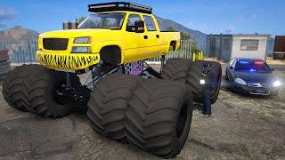 Trolling Cops With Floating Monster Truck in GTA 5 RP!