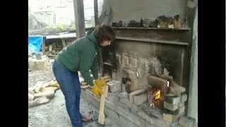 Everedy Square Shab Row | Firing the wood kiln at Baltimore Clayworks 2012