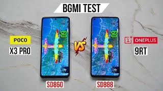 OnePlus 9RT vs Poco X3 Pro Pubg Test With FPS Meter, Heating and Battery Test | Shocking Results 