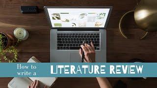 How to write a literature review in 3 steps