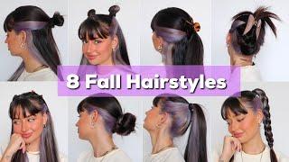 8 EASY FALL HAIRSTYLES!!