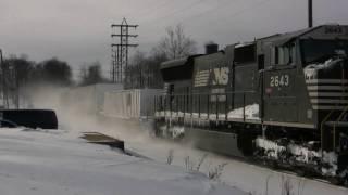 Snow Drifts and Blizzard on the NS Harrisburg Line