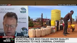 Water and Sanitation's criminal charges against municipalities: Dr Sean Phillips