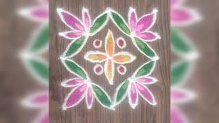 5 to 5 dots easy rangoli design