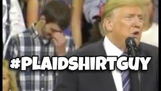 Plaid Shirt Guy Reaction To Donald Trump Speech at Rally In Billings, MT |  9-6-18