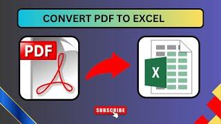 Convert pdf to Excel without losing formatting | How to convert pdf file into Excel spreadsheet