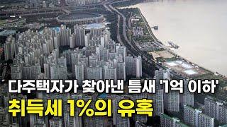 1억 짜리 아파트 수백 채를 사도 취득세는 1% 그러나, 조심해야할 3가지 포인트