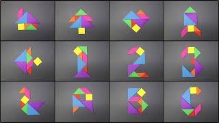 How to make a paper TANGRAM! ||| Origami |||