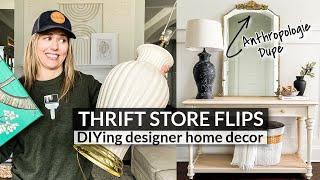 DIY Home Decor Thrift Flips | Anthropologie Inspired Mirror