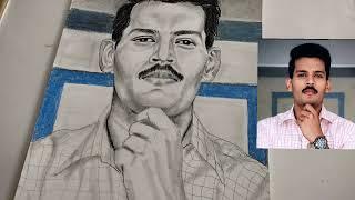 Portrait of Actor Neeraj Singh / step by step Shading process shared #crimepatrol #crimepatrolactor