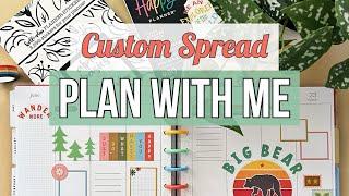 Plan With Me - Big Vertical Happy Planner Summer Spread for my Patron, Alex! Camp Nostalgia Stickers