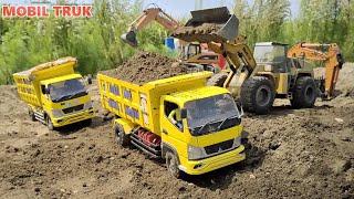 LOADER RC MUAT PASIR, MOBIL TRUK CANTER FUSO DUMP TRUCK RC, EXCAVATOR BEKO KERUK