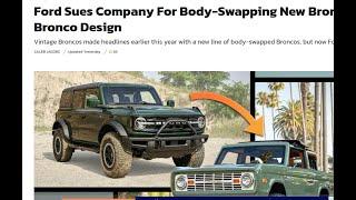 #YDBTDAILY ford sues company re-creating vintage broncos on modern frames.