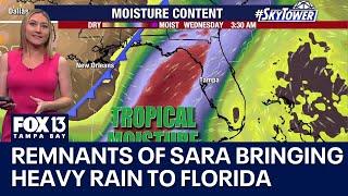 Remnants of Sara bringing heavy rain to Florida this week