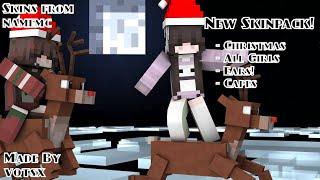 24 Christmas Girls MCPE Skinpack | Ears! | Works on HIVE! | vqtsx