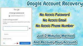 How To Recover Gmail Account Without Phone Number WithOut verification Trick | The easiest way