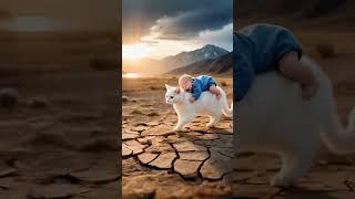 cat rescue baby from zombie 