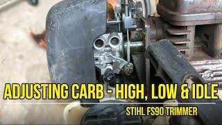 High and Low Carburetor Adjustment on a Stihl Trimmer