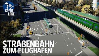 Neue Straßenbahn-Linie vom Flughafen zur erhöhten U-Bahn in Cities Skylines 2! | Great Lake 112